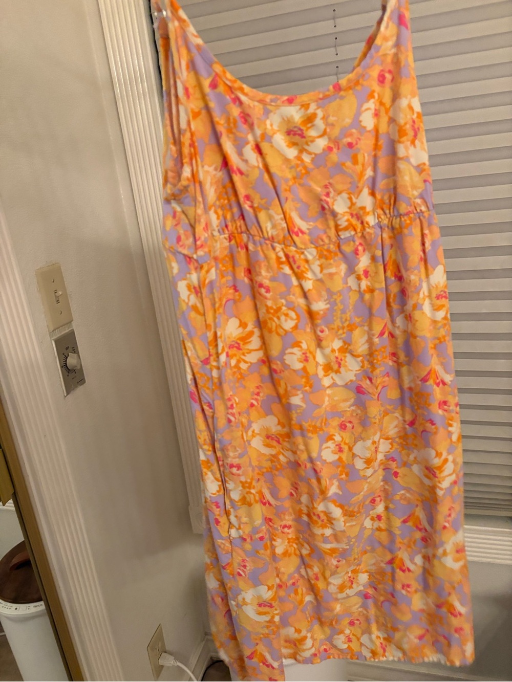 wild fable Floral Maxi Dress in Peach, Lavender & White